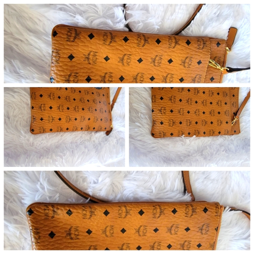 MCM Visetos Rabbit Brown Crossbody Bag - Picture 7 of 8